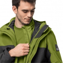 Jack Wolfskin Kurtka zimowa DNA Supernova 3-w-1 (wodoodporna, wiatroszczelna, bez PFC) zielona męska